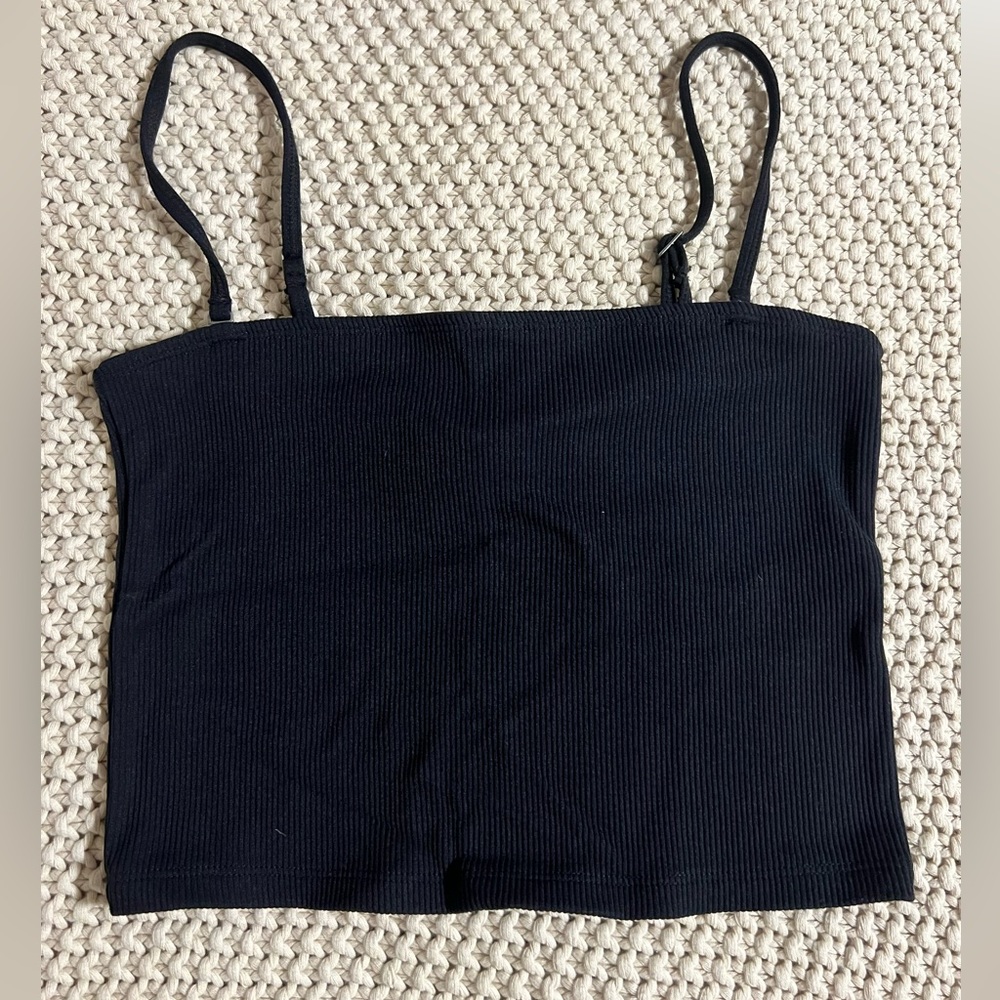 Abercrombie & Fitch Black Ribbed Camisole